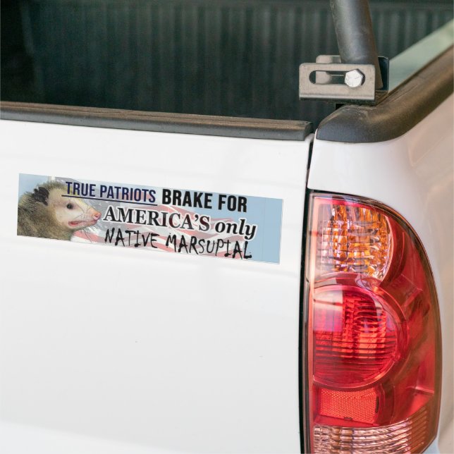 Possum-dekal - Jag bromsar för Amerikas enda inföd Bildekal (På lastbil)