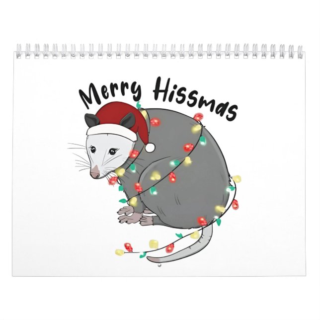 Possum Eat Trash Christmas Lights Merry Hissmass Kalender (Omslag)