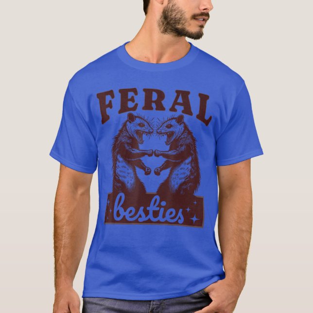 Possum Förvildade Bästisar Matchande Vinnande Bäst T Shirt (Framsida)