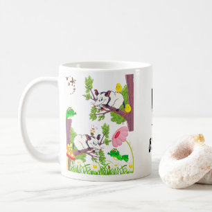 Possum Frog Blommigt Chick Mugg