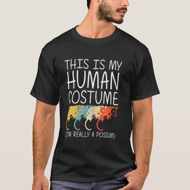 Possum Halloween Human Costume Marsupial Gamba Eas T Shirt (Framsida)