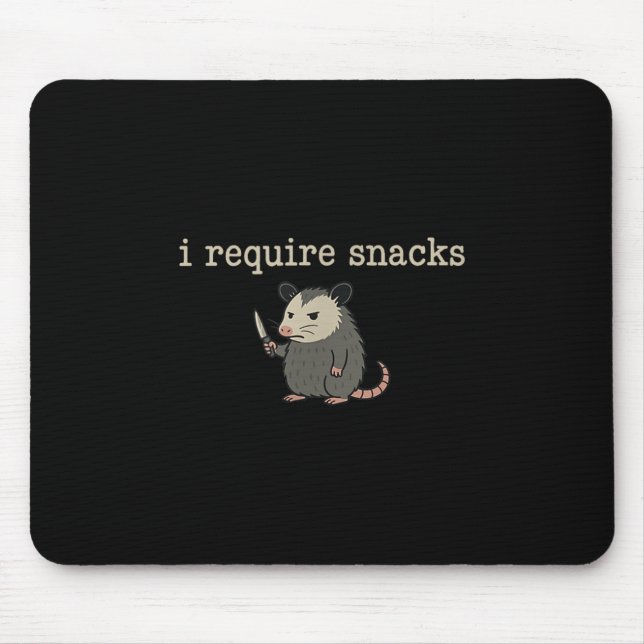 Possum I kräver Snacks Musmatta (Framsidan)