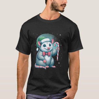 Possum jul Candy Opposum Älskare Rodent Owner T Shirt