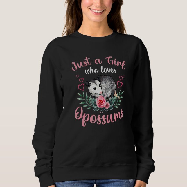 Possum Just a Girl Who Loves Opossum Team Trash Pr T Shirt (Framsida)