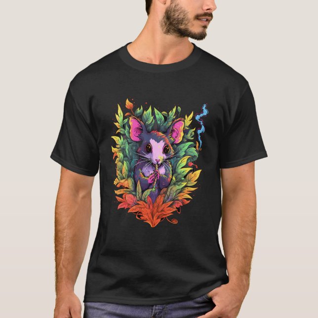 Possum Opossum Marsupial Animal T Shirt (Framsida)