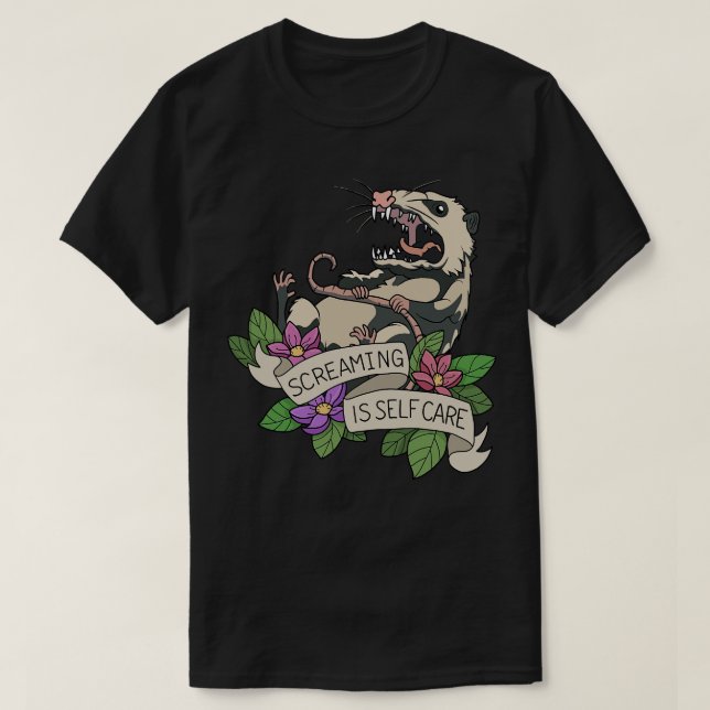 Possum Screaming är skrämt T Shirt (Design framsida)