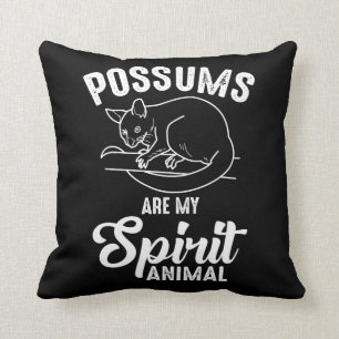 Possum Spirit Animal - Opossum Animal Fläkt Kudde
