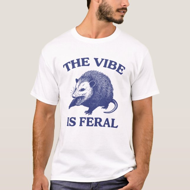 Possum Vibe är Feral-shirt, Lustigt Possum-PM T Shirt (Framsida)
