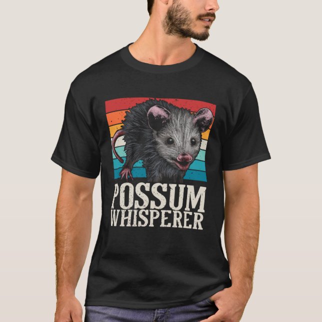 Possum Whisperer Street Cat Opossum Animal Phalang T Shirt (Framsida)