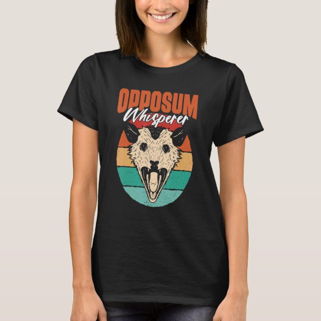 Possum Whisperer Street Cat Opossum Animal Phalang T Shirt (Framsida)