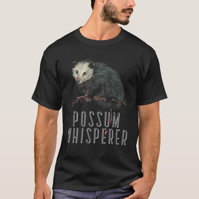 Possum Whisperer Street Cat Opossum Animal Phalang T Shirt (Framsida)