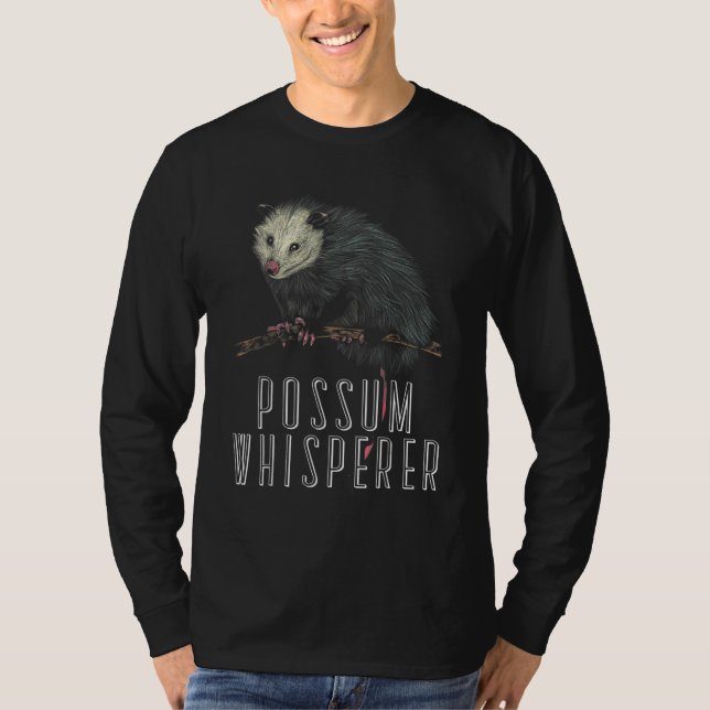 Possum Whisperer Street Cat Opossum T Shirt (Framsida)