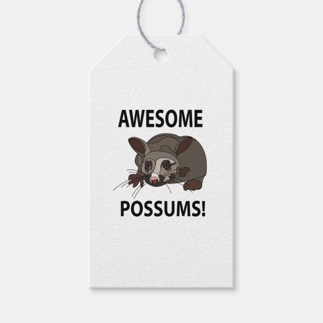 Possums är fantastiska roliga Possums Presentetikett (Framsidan)