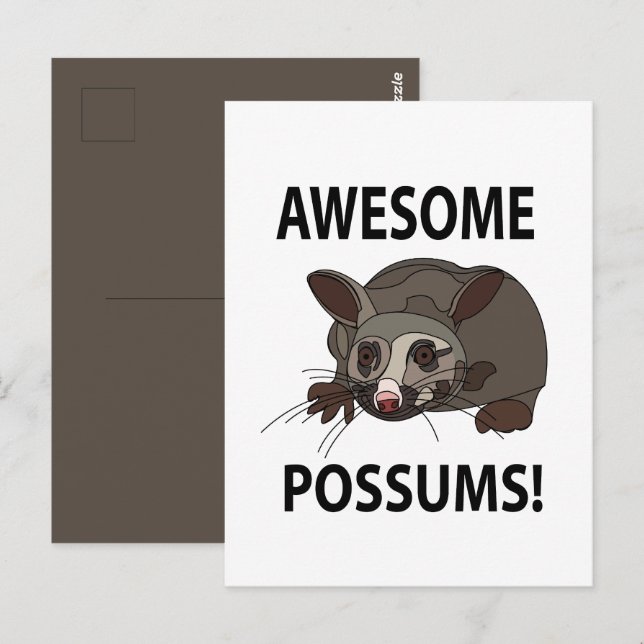 Possums är fantastiska Roliga Possums Vykort (Fram/baksida)