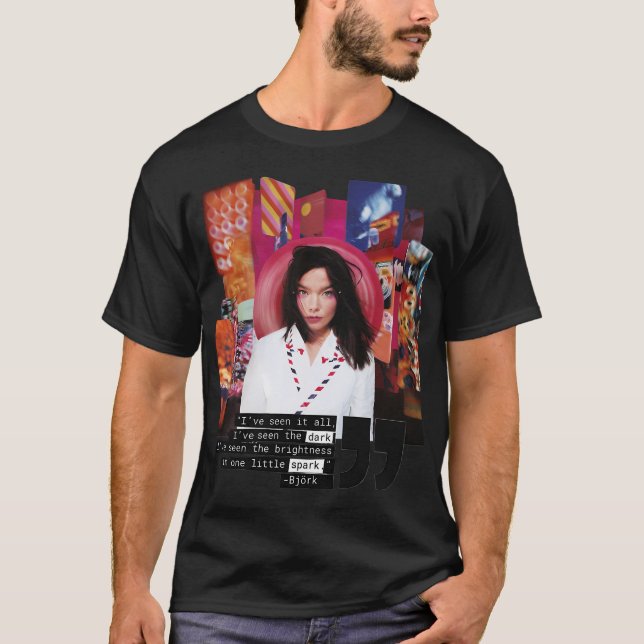 Post album - Björk text T Shirt (Framsida)