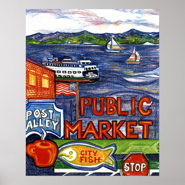 Post Alley med Ferry Poster (Framsidan)