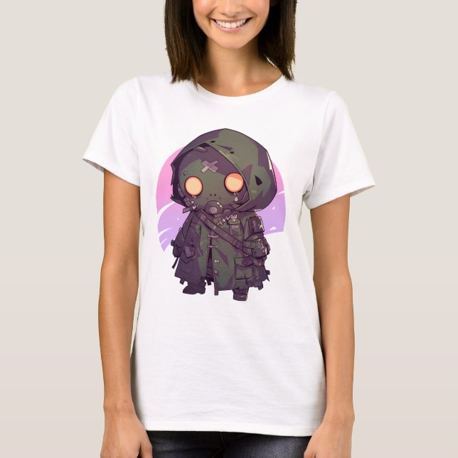 Post Apocalyptic Wanderer in anime stil T Shirt (Framsida)
