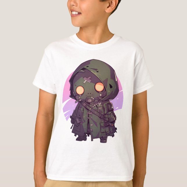 Post Apocalyptic Wanderer in anime stil T Shirt (Framsida)
