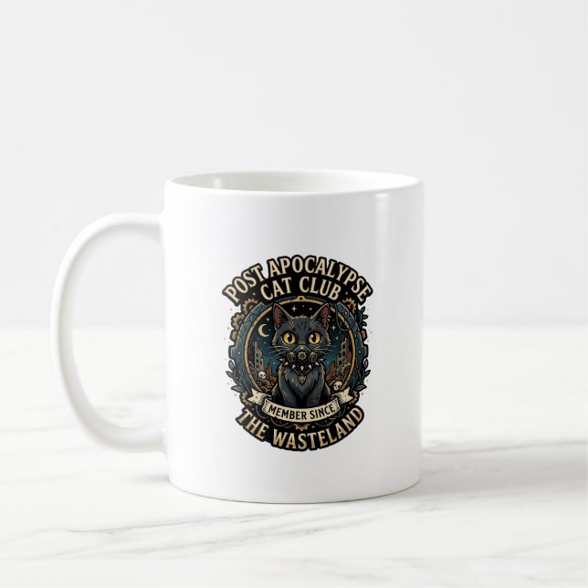 Post Apokalyps Katt Katt Pappa Presentidé - Post A Kaffemugg (Vänster)