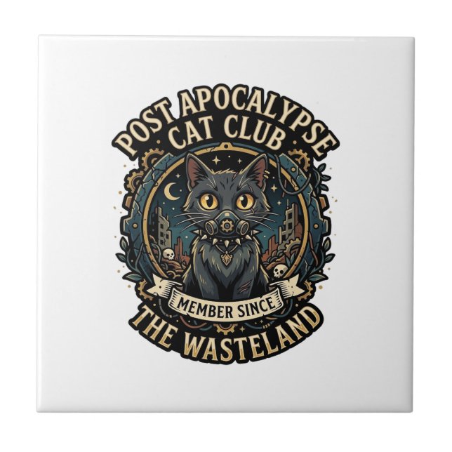 Post Apokalyps Katt Katt Pappa Presentidé - Post A Kakelplatta (Framsidan)