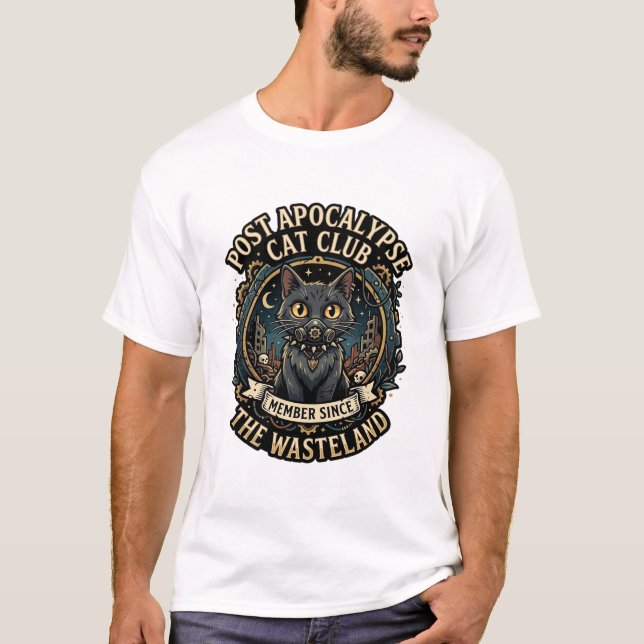 Post Apokalyps Katt Katt Pappa Presentidé - Post A T Shirt (Framsida)