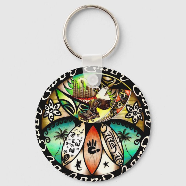 Post Apokalyptisk skateboarding Nyckelring (Framsida)