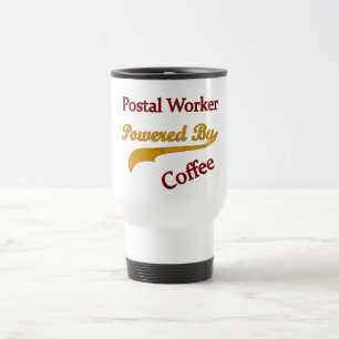 Post- arbetare som drivas av kaffe resemugg