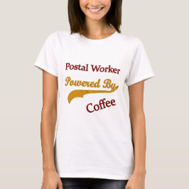 Post- arbetare som drivas av kaffe t-shirt