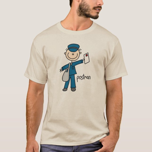 Post- arbetarstick figur tee shirt (Framsida)