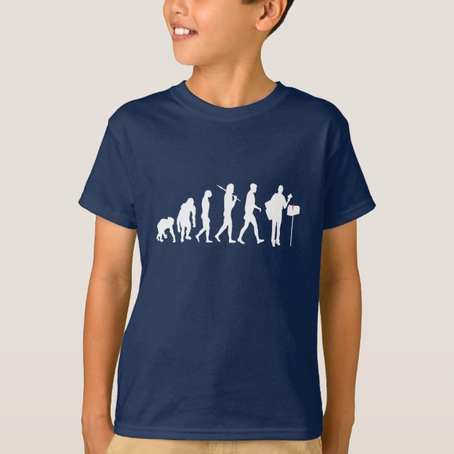 Post- brevbärarebrevbärarepostwomen utrustar t-shirt (Framsida)