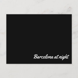 Post card Barcelona at night Vykort