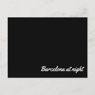 Post card Barcelona at night Vykort