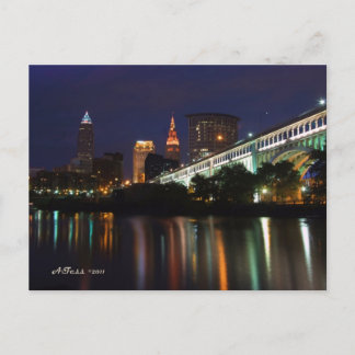 Post Card Cleveland Skyline Vykort