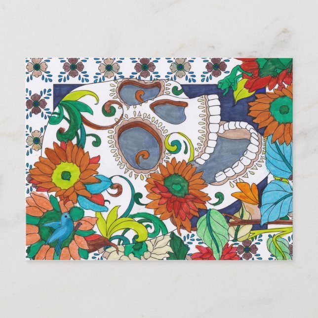 Post Card Day of the dead 9 Vykort (Framsida)