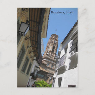 Post Card för Barcelona i Spanien Vykort
