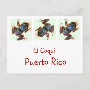 Post Card för El Coqui Puerto Rico Vykort