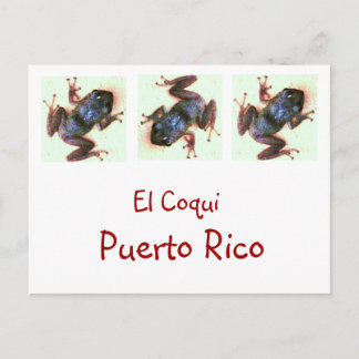 Post Card för El Coqui Puerto Rico Vykort