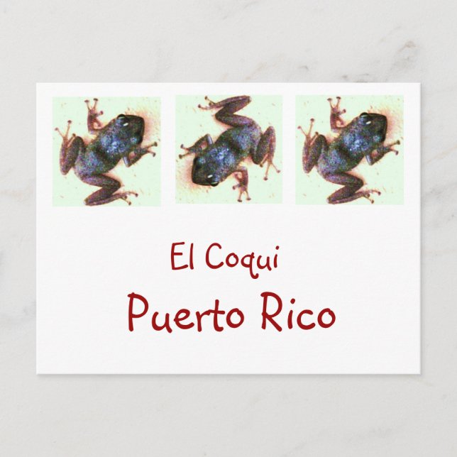 Post Card för El Coqui Puerto Rico Vykort (Framsida)