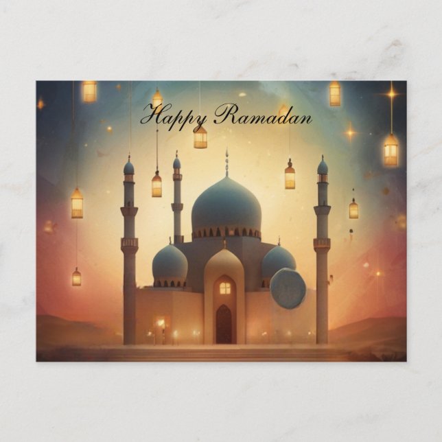 Post Card för lycklig Ramadan Helg Vykort (Framsida)