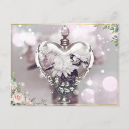 Post Card för parfym och peonies Vykort