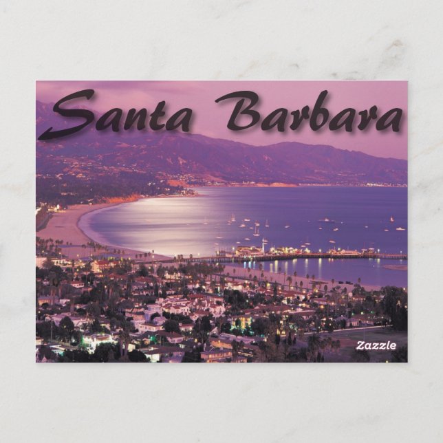 Post Card för Santa Barbara California Vykort (Baksida)