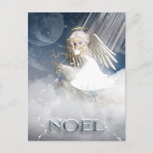 Post Card för snö-gel - NOEL Helg Vykort (Framsida)