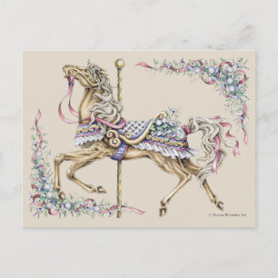 Post Card för vår Carousel Horse Teckning Vykort