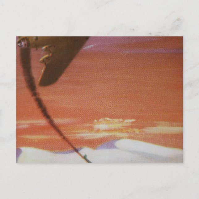 Post Card för vintage luftfartyg Vykort (Framsida)