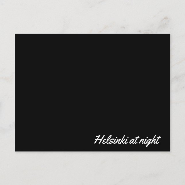 Post Card Helsinki at night Vykort (Framsida)
