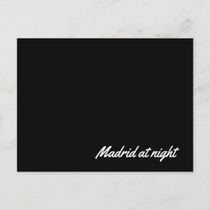 Post card Madrid på natten Vykort