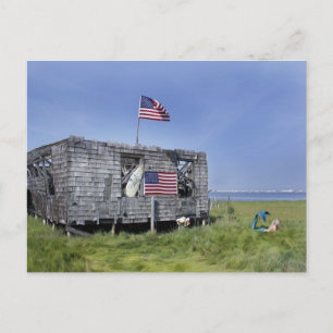 Post card of "The Shack" of Long Beach Island Vykort