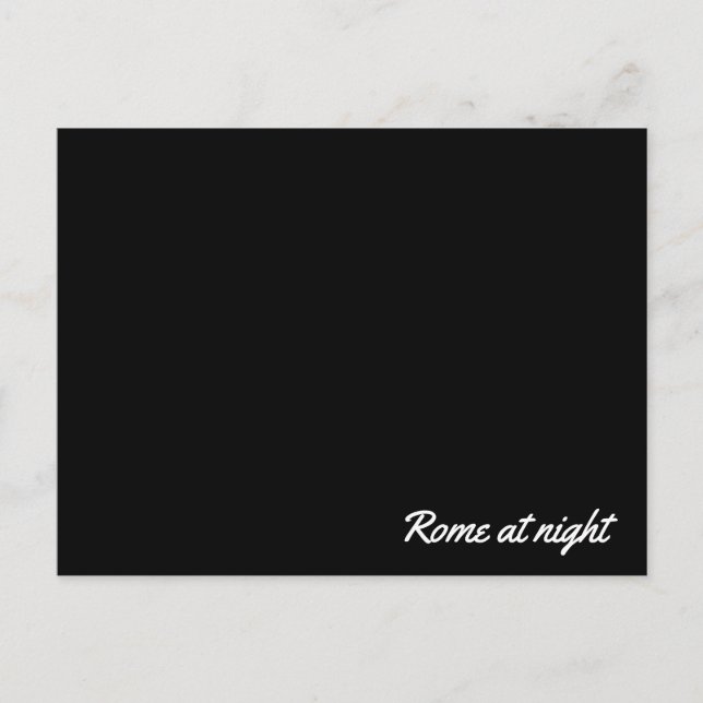 Post Card Rome at night Vykort (Framsida)