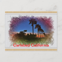 Post card Sunset i Carlsbad, Kalifornien Vykort