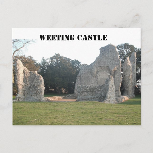 Post Card Weeting Castle Weeting Norfolk England Vykort (Framsida)